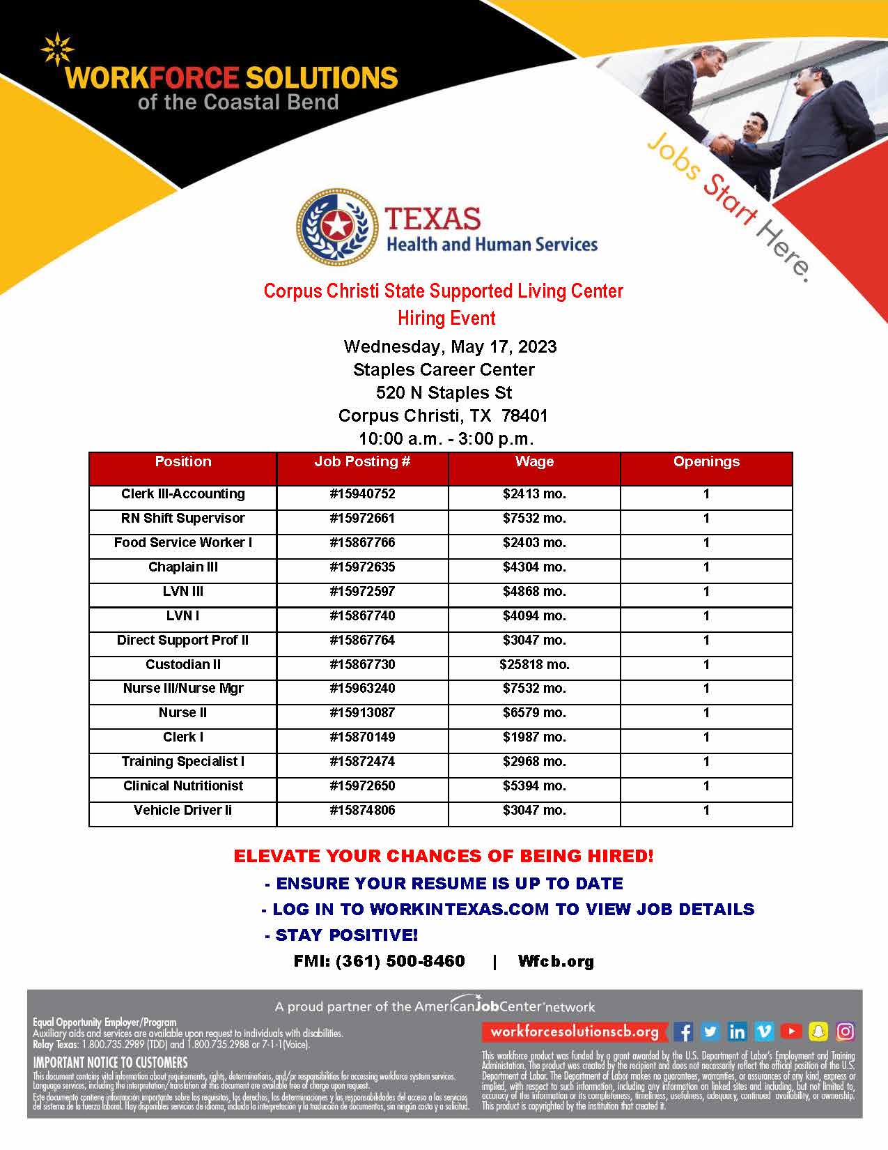 HHSCCSSL hiring event