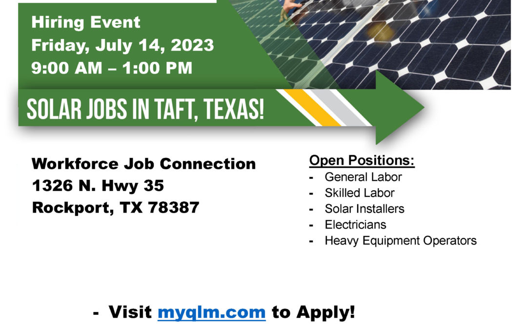 QLM – Solar Hiring Event – Rockport